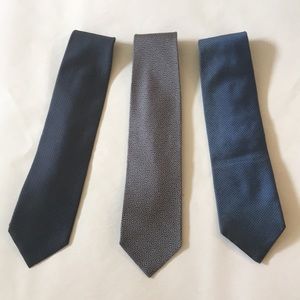 3 Armani Collezioni mens neck ties made in Italy